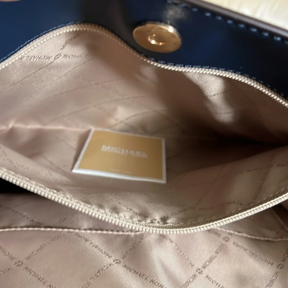 NWT Michael Kors Maple Admiral Blue LG Tote